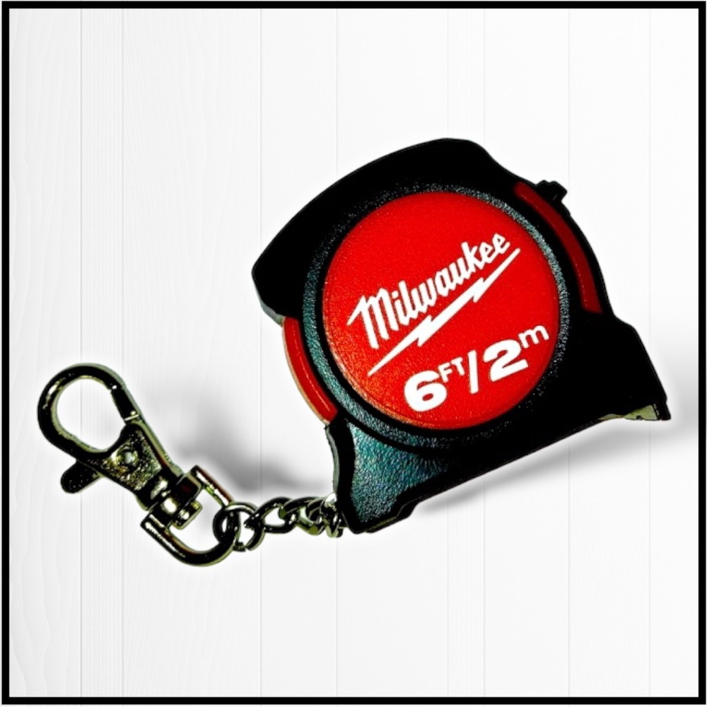 🆕🛠️ Milwaukee pocket keychain retractable measuring tape 6ft/2MM ~ DIY ~ Unisex